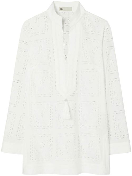 white cotton tassel detail dress Tory burch | 160726100